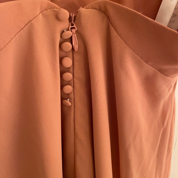 Azazie Bridesmaid Dress Champagne Rose Everlee - Picture 6 of 7